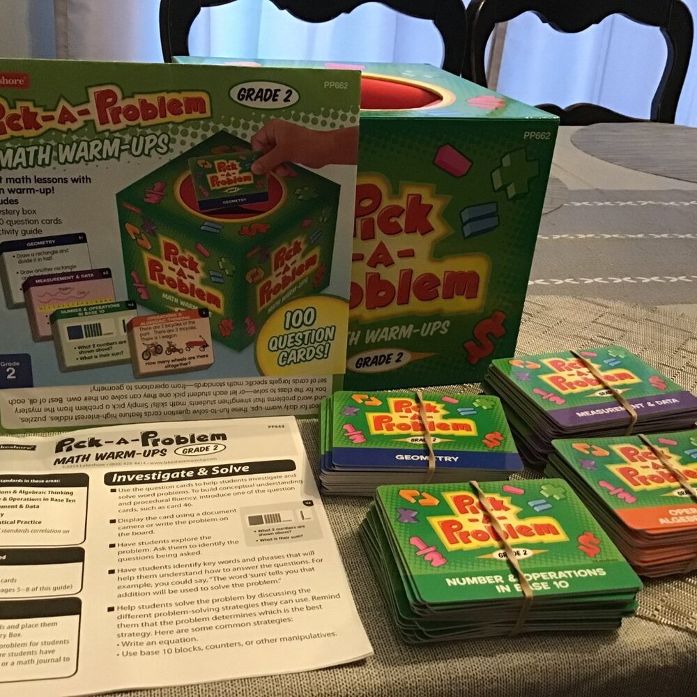 Lakeshore Pick-A-Problem Math Warm-Up Activity Center--Homeschooling